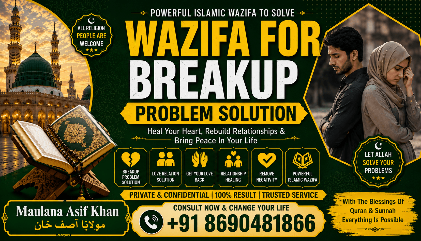 World Famous Maulana Asif Khan +91-8690481866
